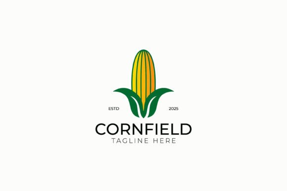 Cornfield Logo Green Leaves Yellow Corn