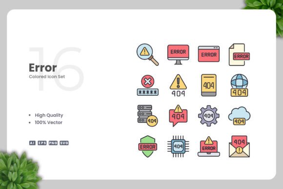 Error Color Icons: Graphics and Icons for Creative Design