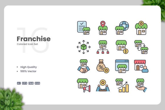 Franchise Color Icons: Graphics and Icons for Real Projects
