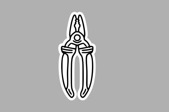 Hand-Drawn Pliers Graphics for Local Branding