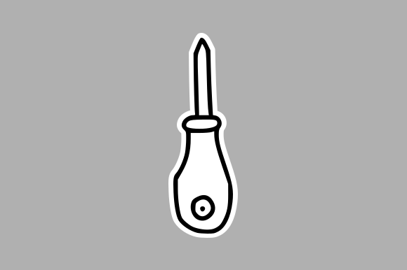 Hand-Drawn Screwdriver: Graphics for Local Branding