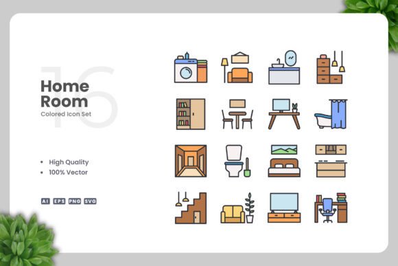 Home Room Colored Icons Review