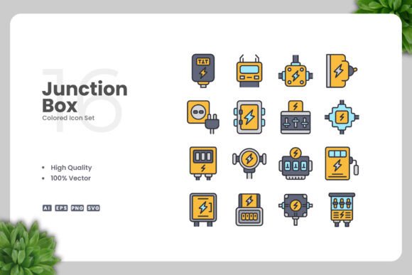 Junction Box Colored Icons