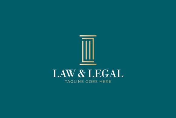 Legal Law with Letter L Pillar Logo: Graphics and Logo Templates